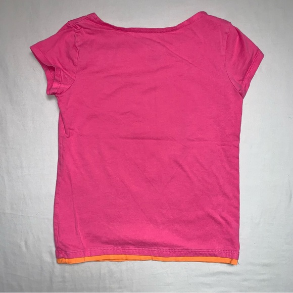 🆕 Dance Camp Pink Orange Short Sleeve Shirt Girl’s 7-8 Tee T-Shirt Spring Top - Picture 3 of 7